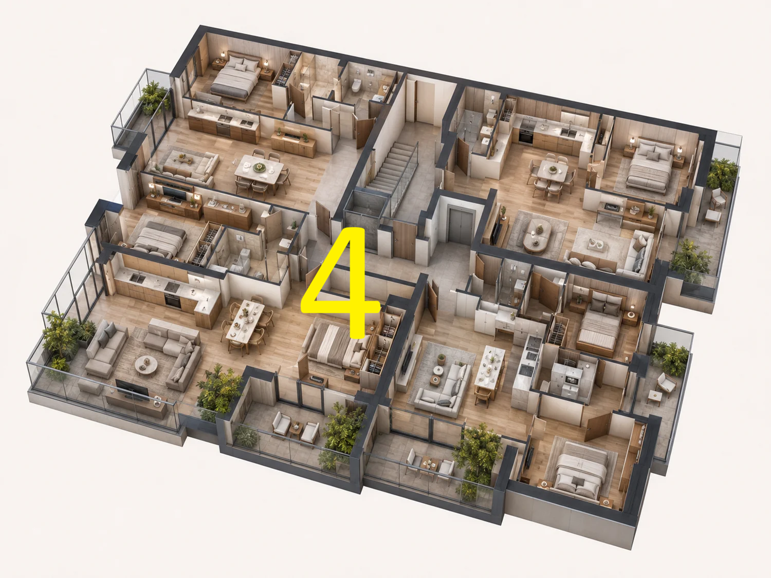 Plan de l’étage R+4