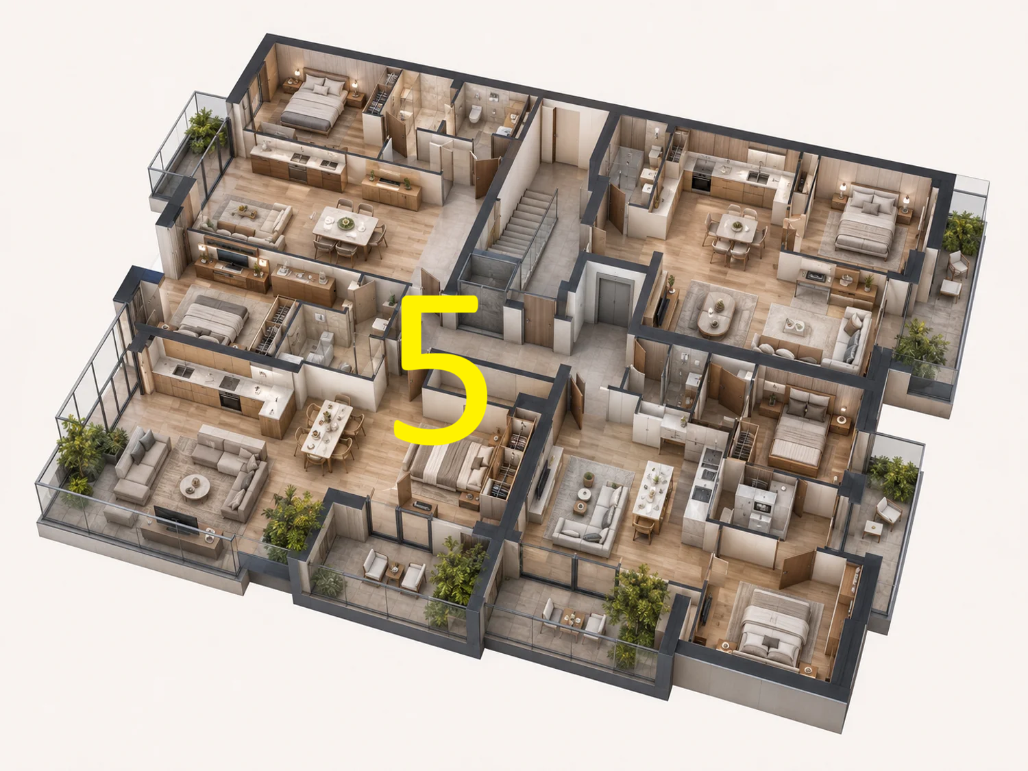 Plan de l’étage R+5