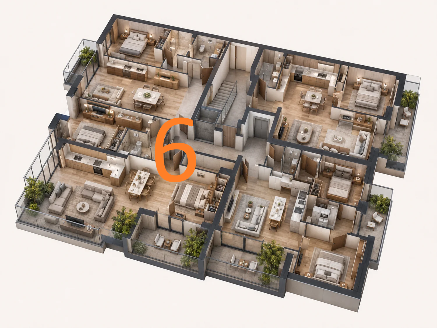 Plan de l’étage R+6